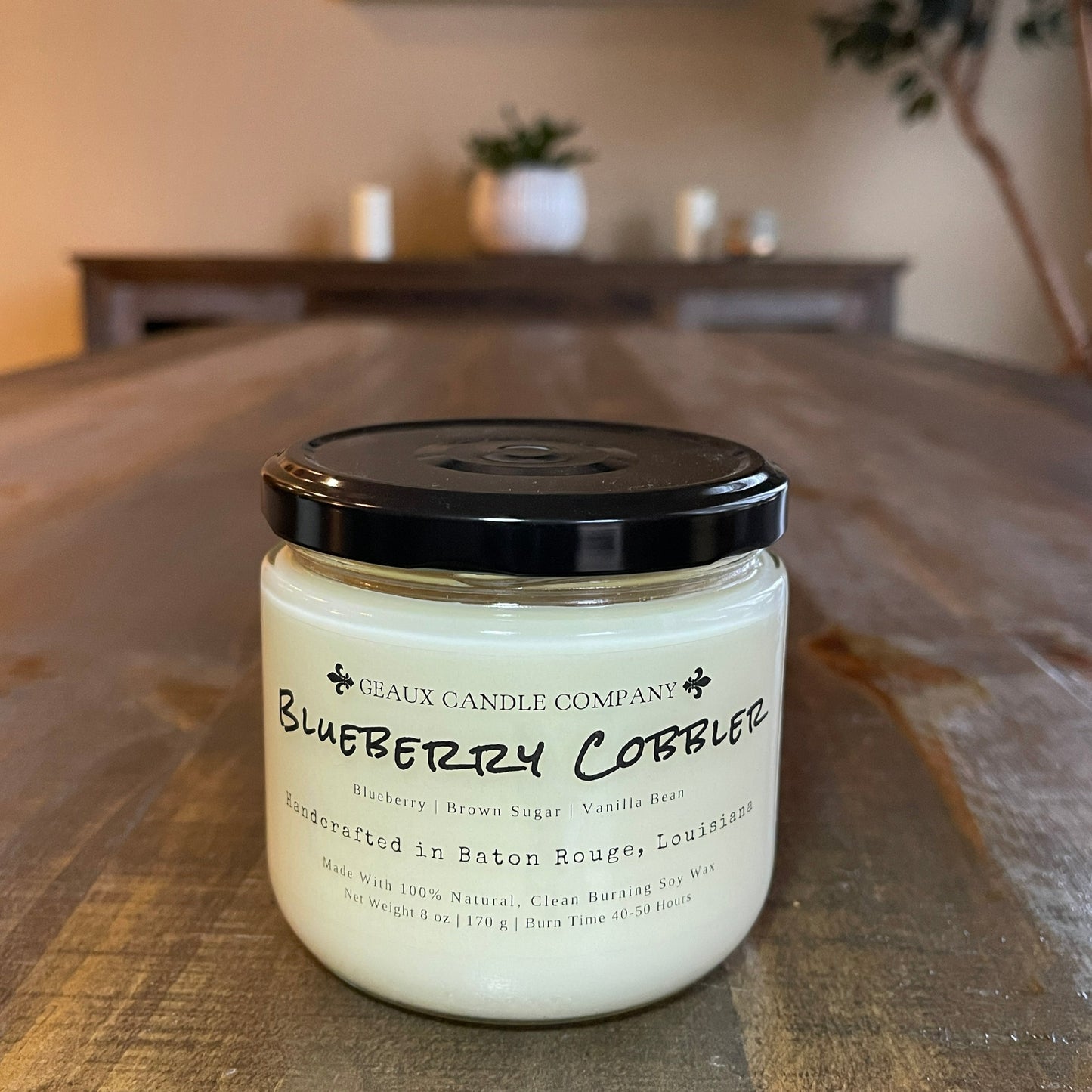 Blueberry Cobbler Soy Wax Candle - Geaux Candle Company