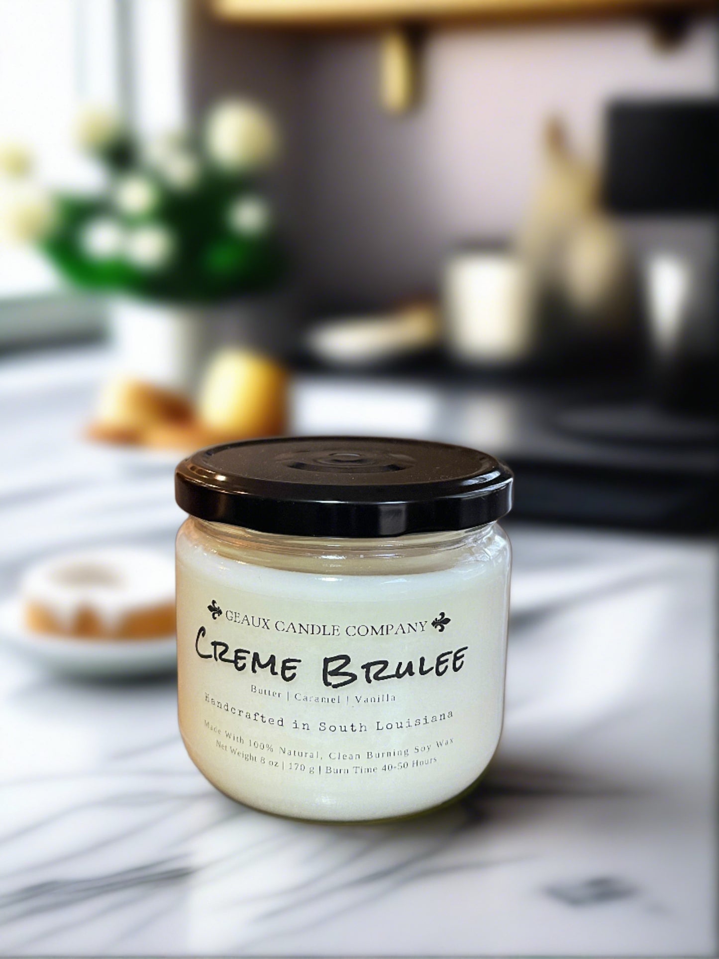 Creme Brulee Soy Wax Candle Geaux Candle Company Baton Rouge Louisiana