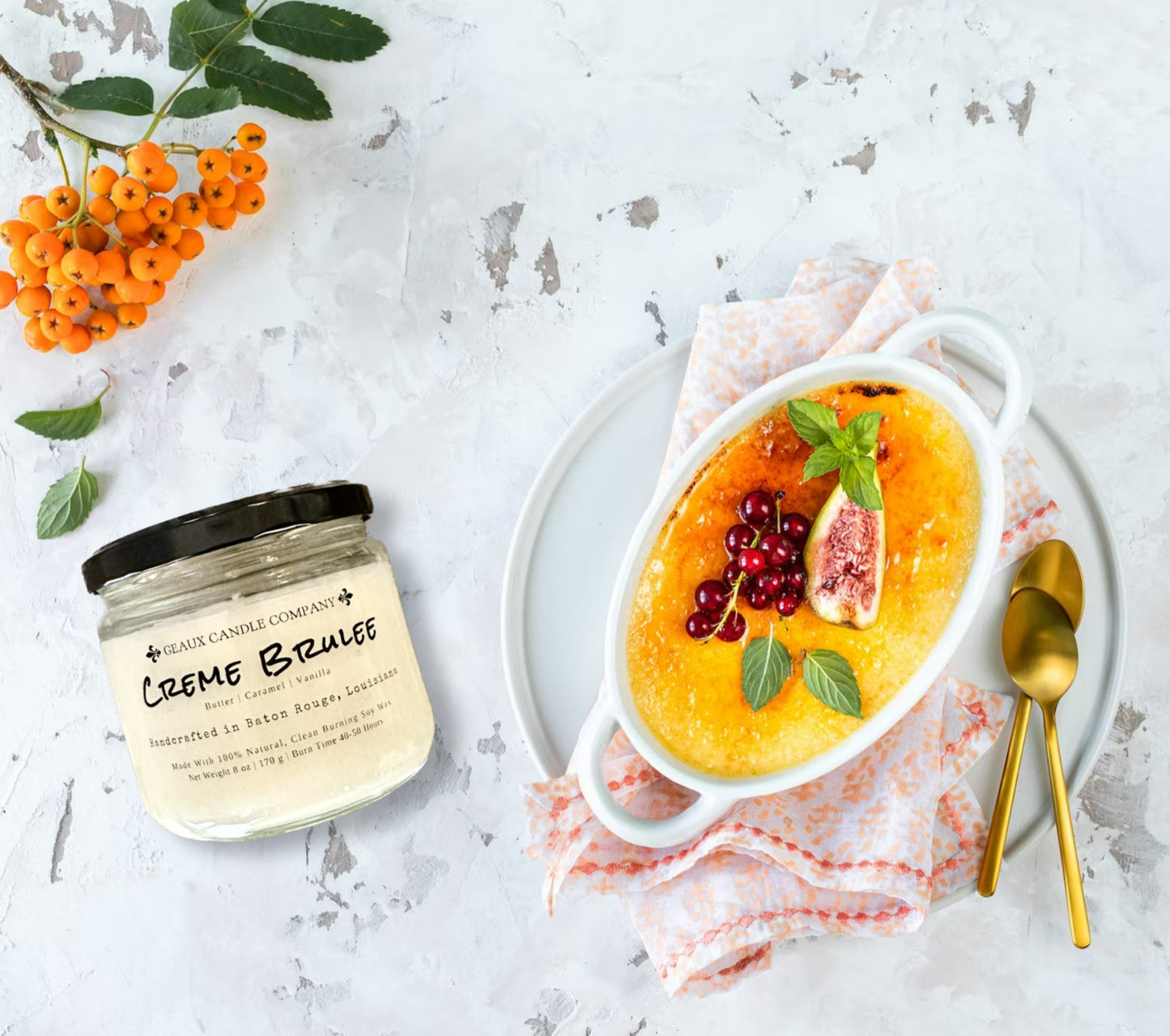 Creme Brulee Soy Wax Candle Geaux Candle Company Baton Rouge Louisiana